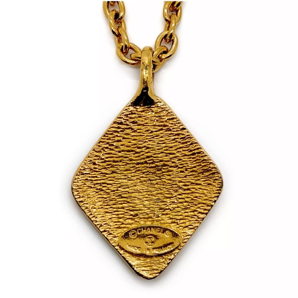 AUTH Chanel Vintage CC Pendant Necklace Gold - Picture 3 of 8